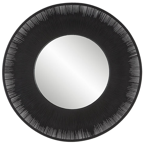 Bohemian Round Accent Mirror for Contemporary Entryway