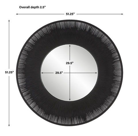 Bohemian Round Accent Mirror for Contemporary Entryway
