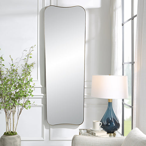 Contemporary Full Length Antique Rectangle Framed Wall Mirror