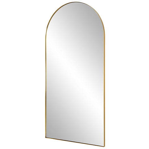 Contemporary Arch Accent Mirror with Antique Bronze Finish for Entryway