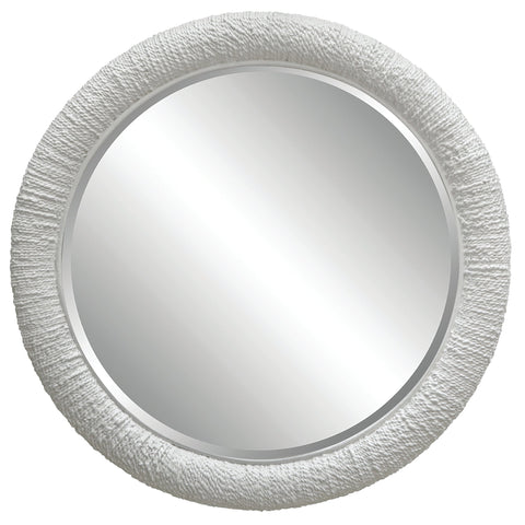 Contemporary Organic Round Accent Mirror for Entryway