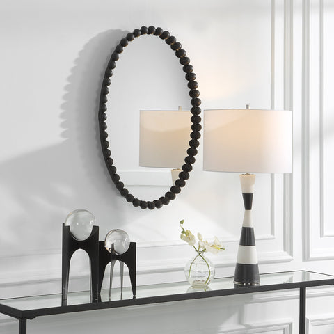 Contemporary Oval Accent Mirror for Entryway Living Room Bedroom