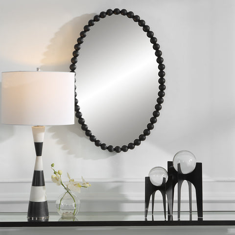 Contemporary Oval Accent Mirror for Entryway Living Room Bedroom