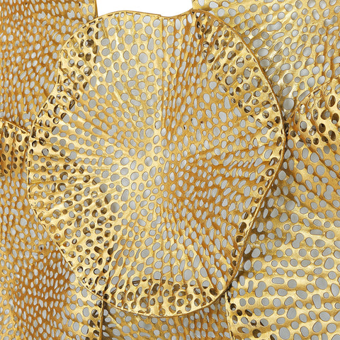 Decorating Essentials Contemporary Antiqued Gold Wall Sculpture