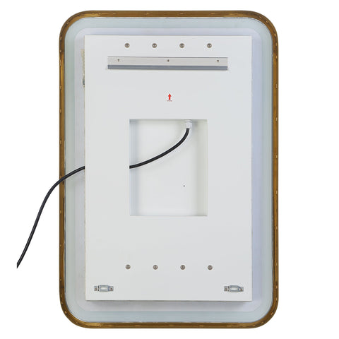 Contemporary Floating Vanity Mirror with Lighting for Bathroom