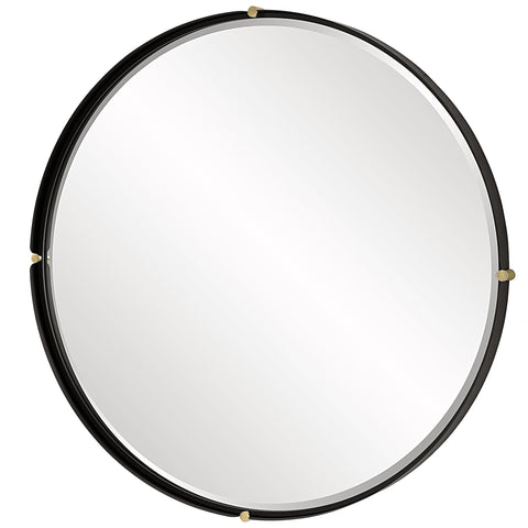 Contemporary Floating Round Wall Mirror for Entryway
