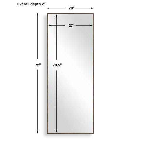 Contemporary Antique Framed Rectangle Wall Mirror