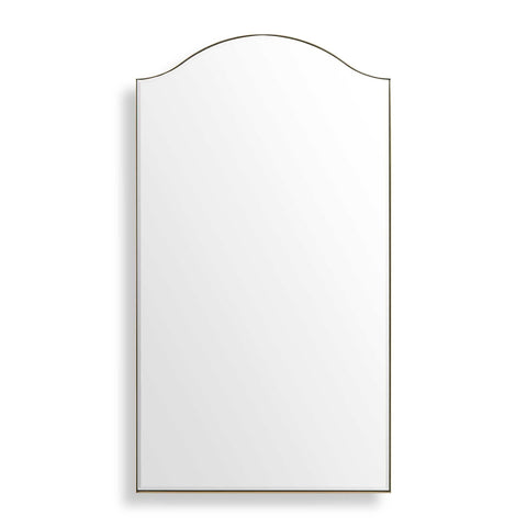 Contemporary Arch Accent Mirror with Brushed Frame Wall