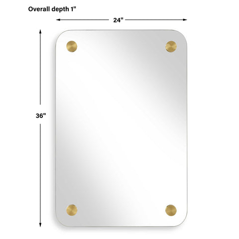 Contemporary Floating Rectangle Mirror for Entryway Living Room Wall