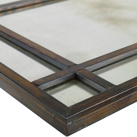 Geometric Antique Finished Decorative Mirror for Vintage Living Room