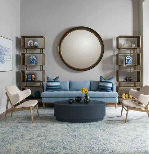 Villa & House Mila Timeless Minimalist Oval Drum Coffee Table