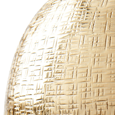 Global Eclecticist Organic Embossed Geometric Brass Planter