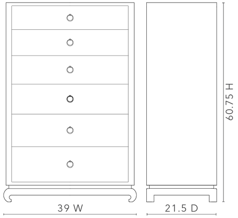 Artful Traditionalist Ming Asian Tall Dresser