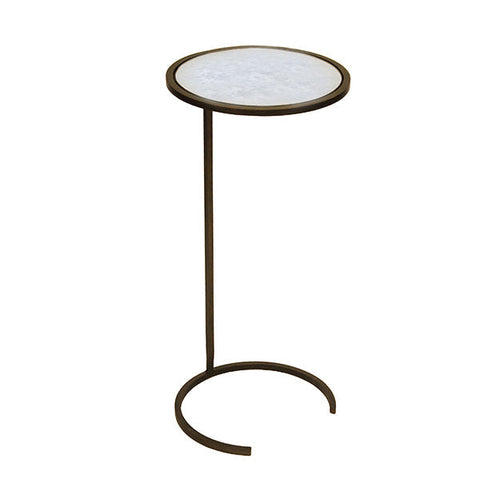 Worlds Away Contemporary Bronze Mirror C Table Accent Table