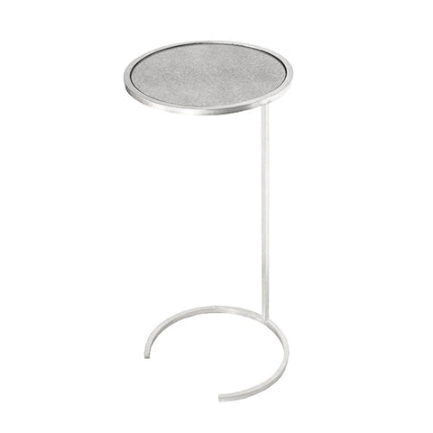 Worlds Away Contemporary C Table with Mirror Frame Accent Table