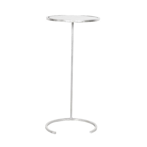 Worlds Away Contemporary C Table with Mirror Frame Accent Table