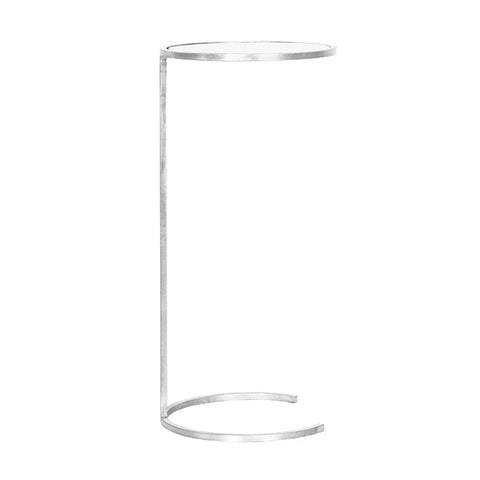 Worlds Away Contemporary C Table with Mirror Frame Accent Table