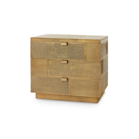 Artful Traditionalist Contemporary Geometric Nightstand