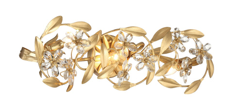 Marselle Elegant Vanity Light with Hand Cut Crystal Accents