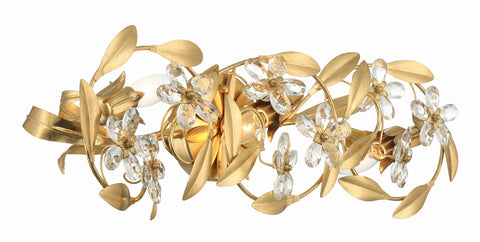 Marselle Elegant Vanity Light with Hand Cut Crystal Accents