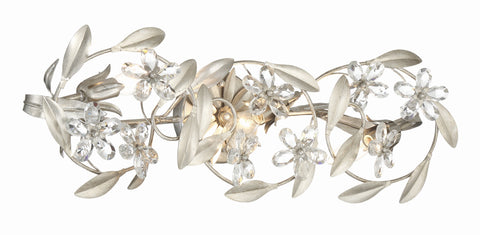 Marselle Elegant Vanity Light with Hand Cut Crystal Accents