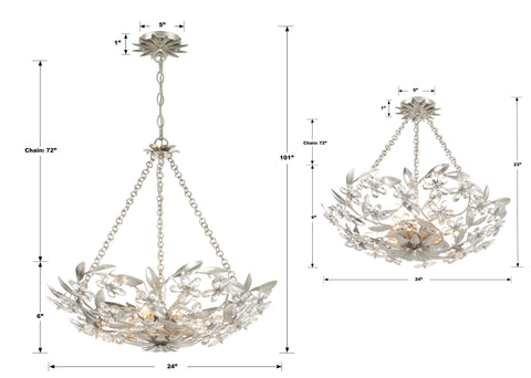 Marselle Elegant Handcrafted Pendant Light with Crystals