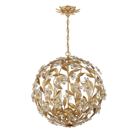 Marselle Elegant Handcrafted Pendant Light with Crystals