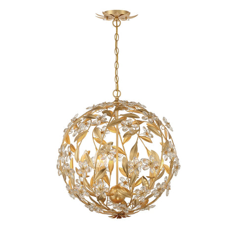 Marselle Elegant Handcrafted Pendant Light with Crystals