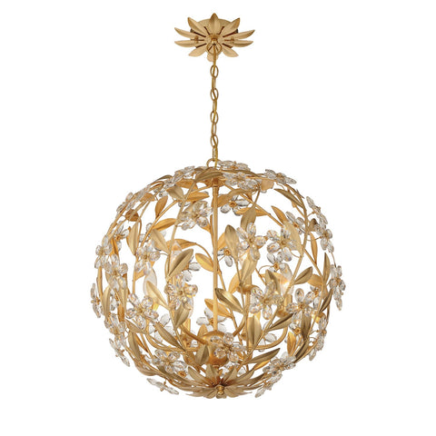 Marselle Elegant Handcrafted Pendant Light with Crystals
