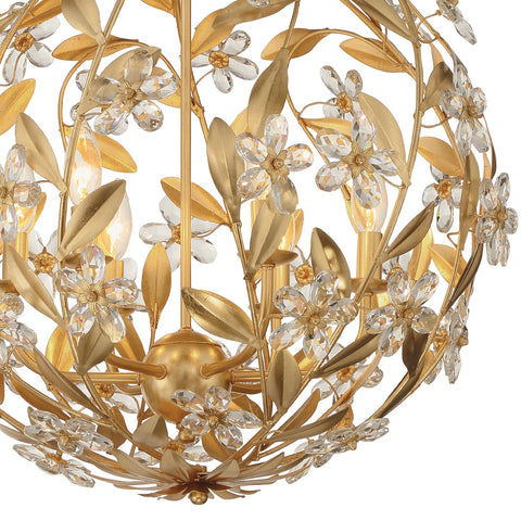 Marselle Elegant Handcrafted Pendant Light with Crystals