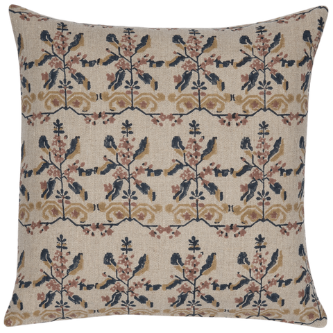 Filling Spaces Artful Traditionalist Bohemian Hand Block Print Accent Pillow - 18 x 18 - 20 x 20 - 22 x 22 - 24 x 24 - 26X 26 - 14 x 20 - 14 x 40 - 18 x 40 - 16 x 50