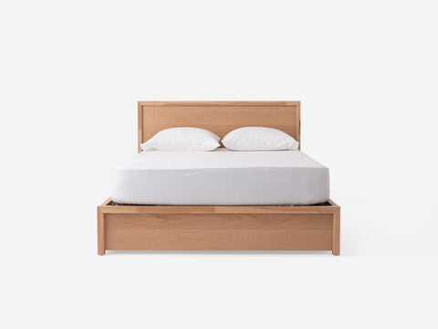 EQ3 Mid Century Marcel Storage Panel in Oak - Low Profile - King - Queen