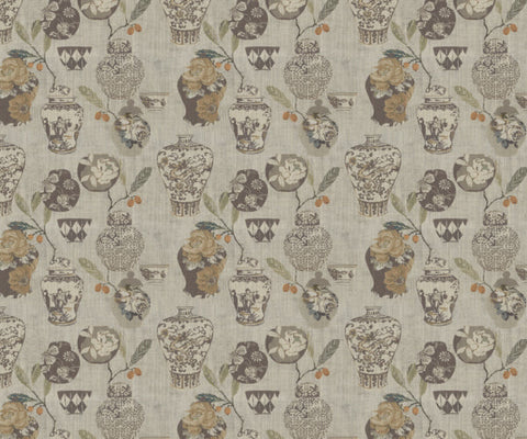 Artisan Floral Fabric with Abstract Design - 141cm