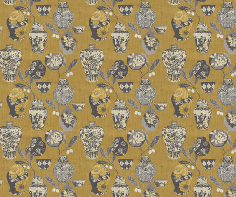 Artisan Floral Fabric with Abstract Design - 141cm