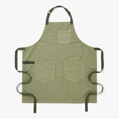 Bib Solid Adjustable Apron with Patch Pockets