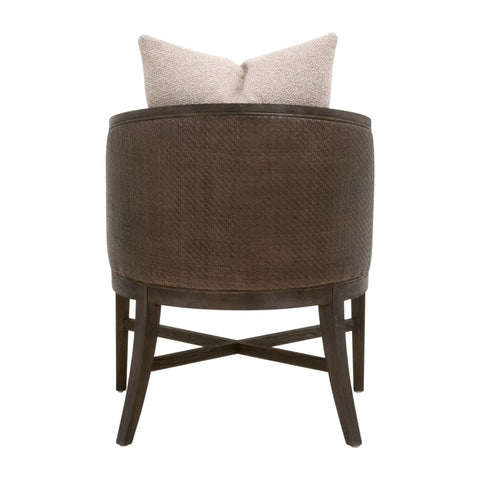 Timeless Minimalist Organic Barrel Armchair with Reversible Cushions