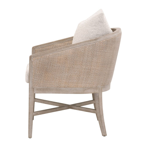 Nature-Driven Modernist Organic Barrel Armchair with Removable Cushions
