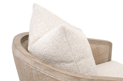 Nature-Driven Modernist Organic Barrel Armchair with Removable Cushions