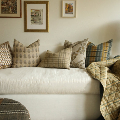 Filling Spaces Artful Traditionalist Embroidered Accent Throw Pillow - 18 x 18 - 20 x 20 - 22 x 22 - 24 x 24 - 26X 26 - 14 x 20 - 14 x 40 - 18 x 40 - 16 x 50