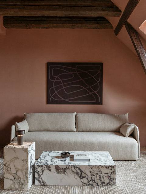 Decorating Essentials Minimalist Marble Cube Pedestal Stand