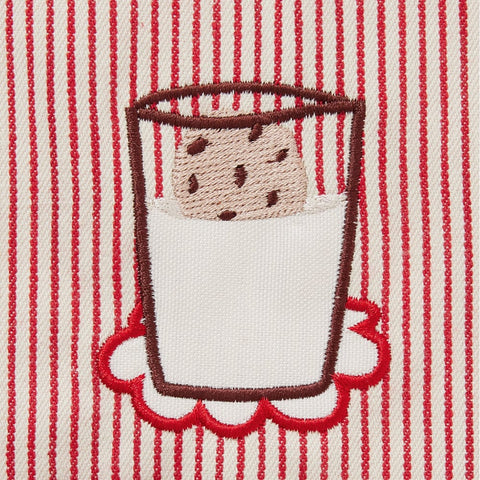 Bib Stripe Apron with Adjustable Pockets and Embroidery