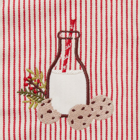 Bib Stripe Apron with Adjustable Pockets and Embroidery