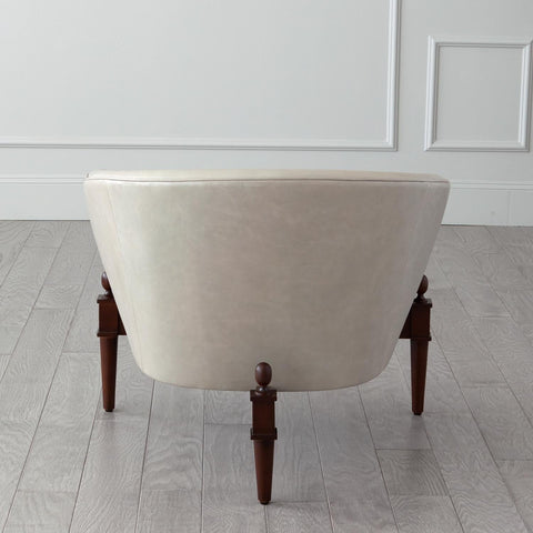 Artful Traditionalist Mid Century Barrel Accent Chair