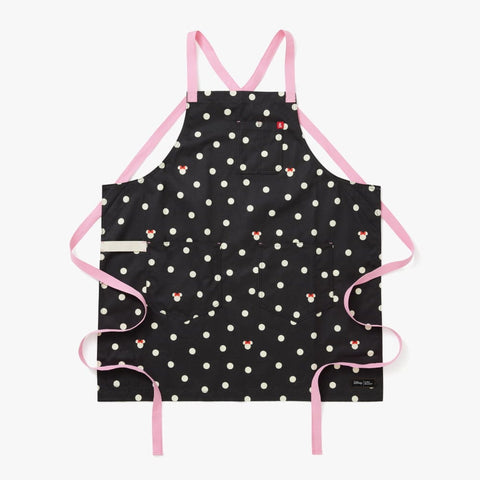 Bib Polka Dot Apron with Adjustable Crossback Pockets