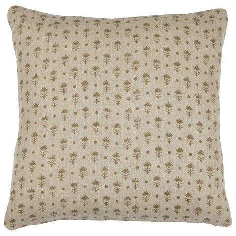 Filling Spaces Artful Traditionalist Hand Block Print Organic Accent Throw Pillow - 18 x 18 - 20 x 20 - 22 x 22 - 24 x 24 - 26X 26 - 14 x 20 - 14 x 40 - 18 x 40 - 16 x 50