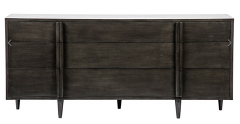 Modern Double Dresser with Pull Handles Drawer Chest