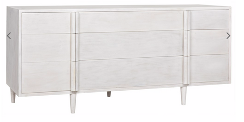 Contemporary Double Dresser with Inset Handles Drawer Chest