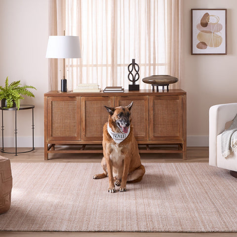 Contemporary Neutrals Stripe Area Rug in Pink - Rectangle