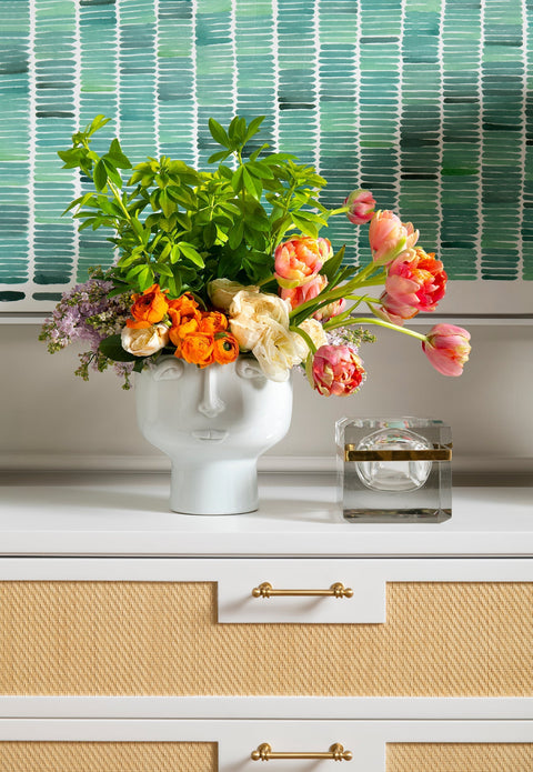 Decorating Essentials Modern Embossed Sculpture Vase