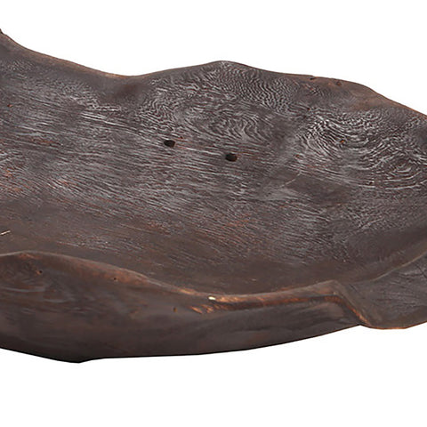 Rio Hand Carved Suar Hardwood Tabletop Decorative Leaf Bowl